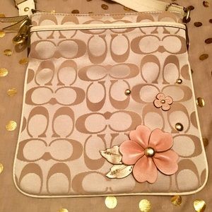 Coach Crossbody Purse with Floral Detail